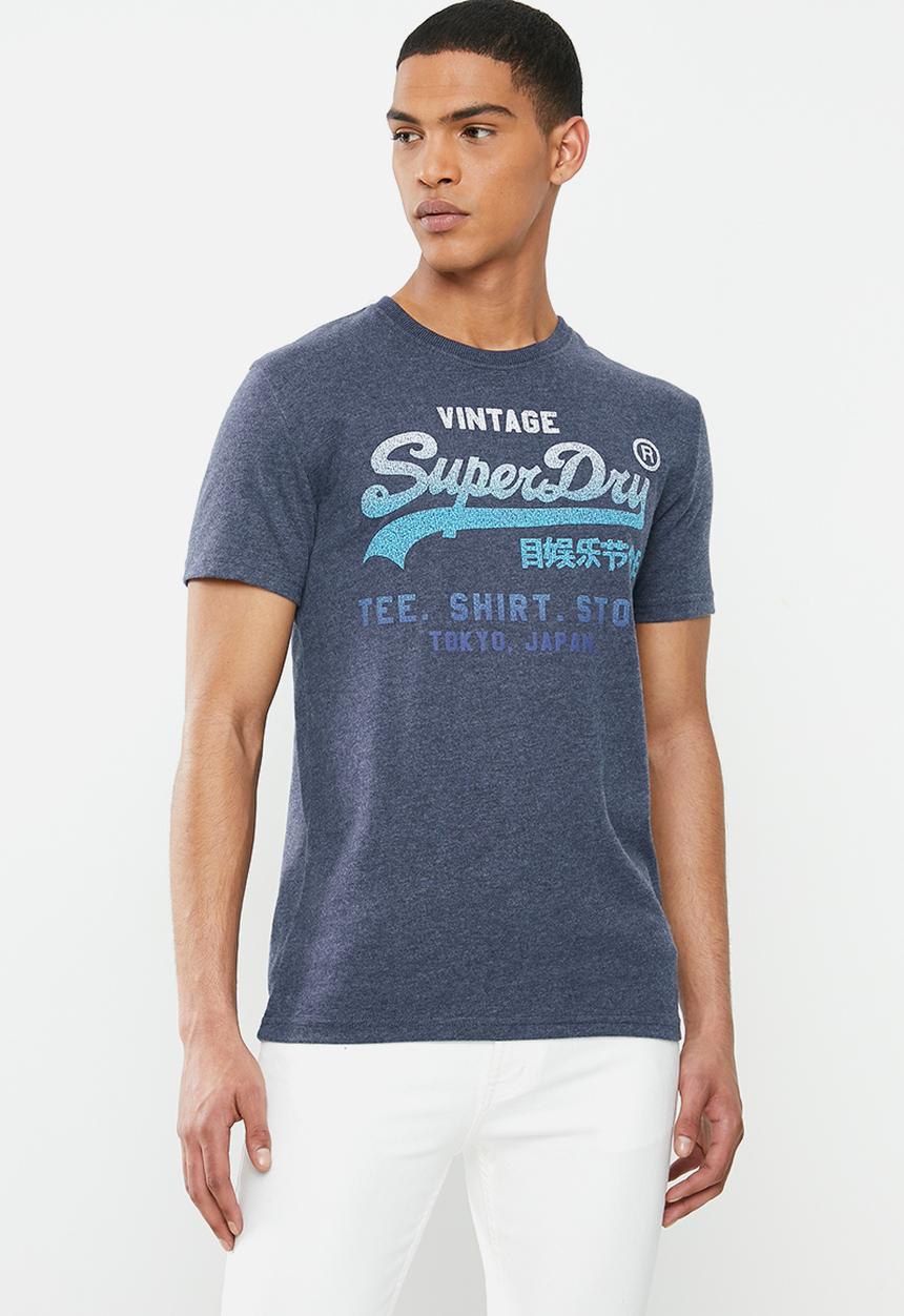 Superdry. - Vl fade store tee - blue
