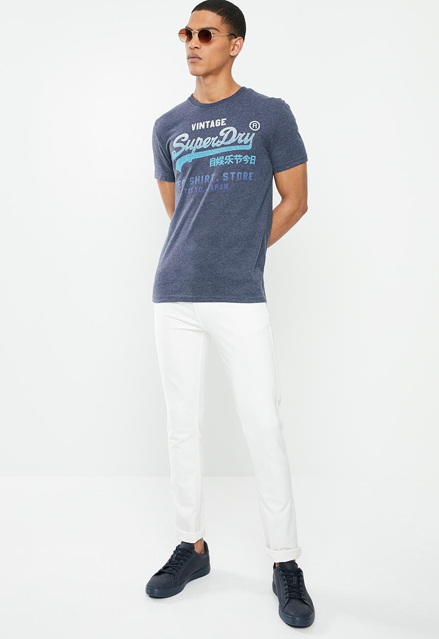 Superdry. - Vl fade store tee - blue