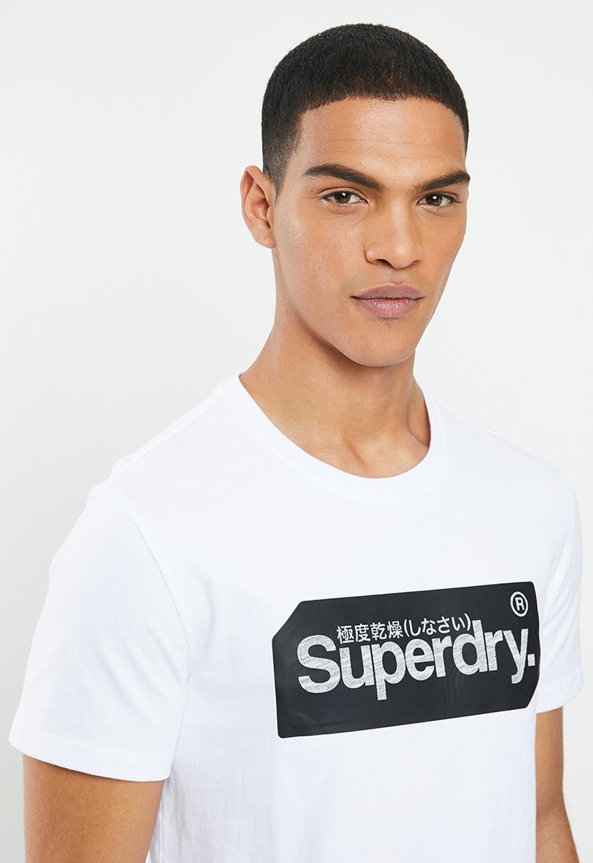 Superdry. - Core logo tag tee - white