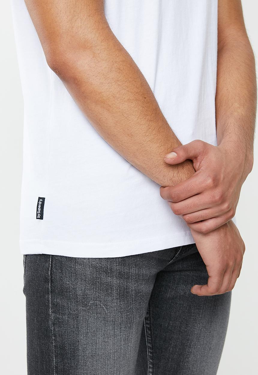Superdry. - Core logo tag tee - white