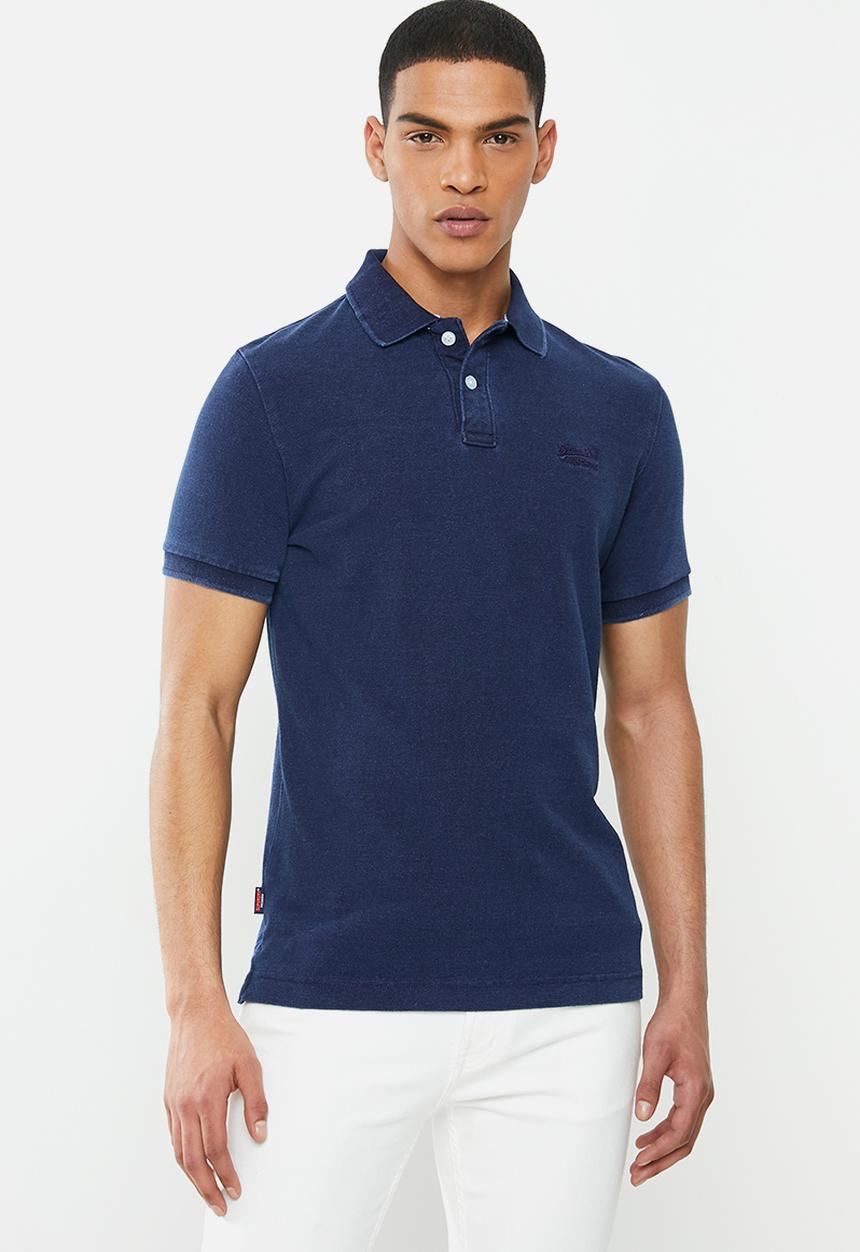 Superdry. - Classic pique polo - indigo