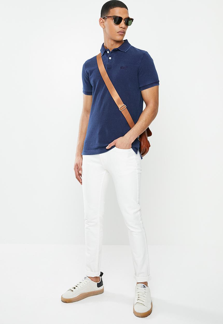 Superdry. - Classic pique polo - indigo