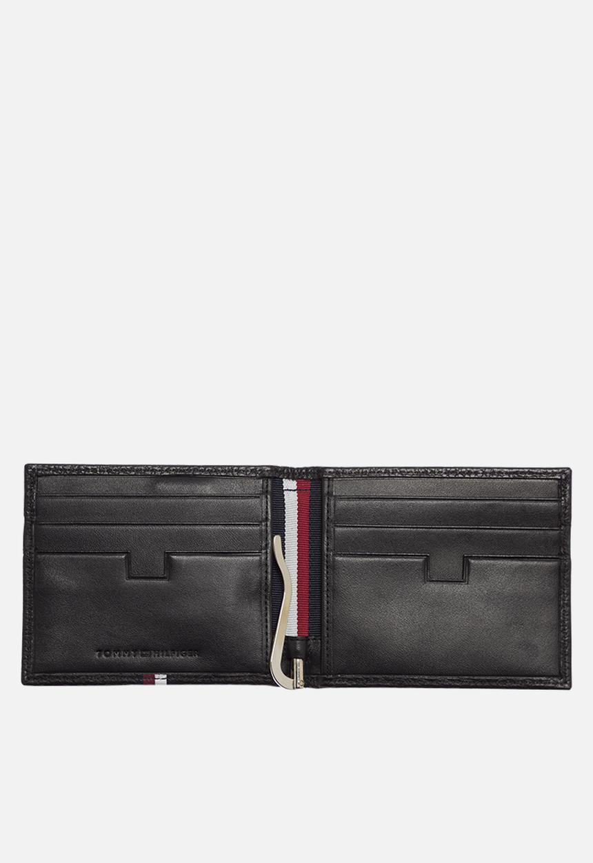 Tommy Hilfiger - Corporate mini leather money clip - black