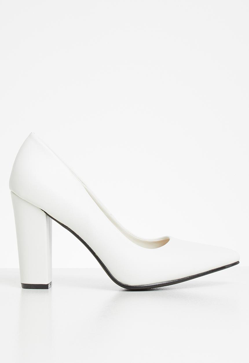 Superbalist - Samantha court block heel - white