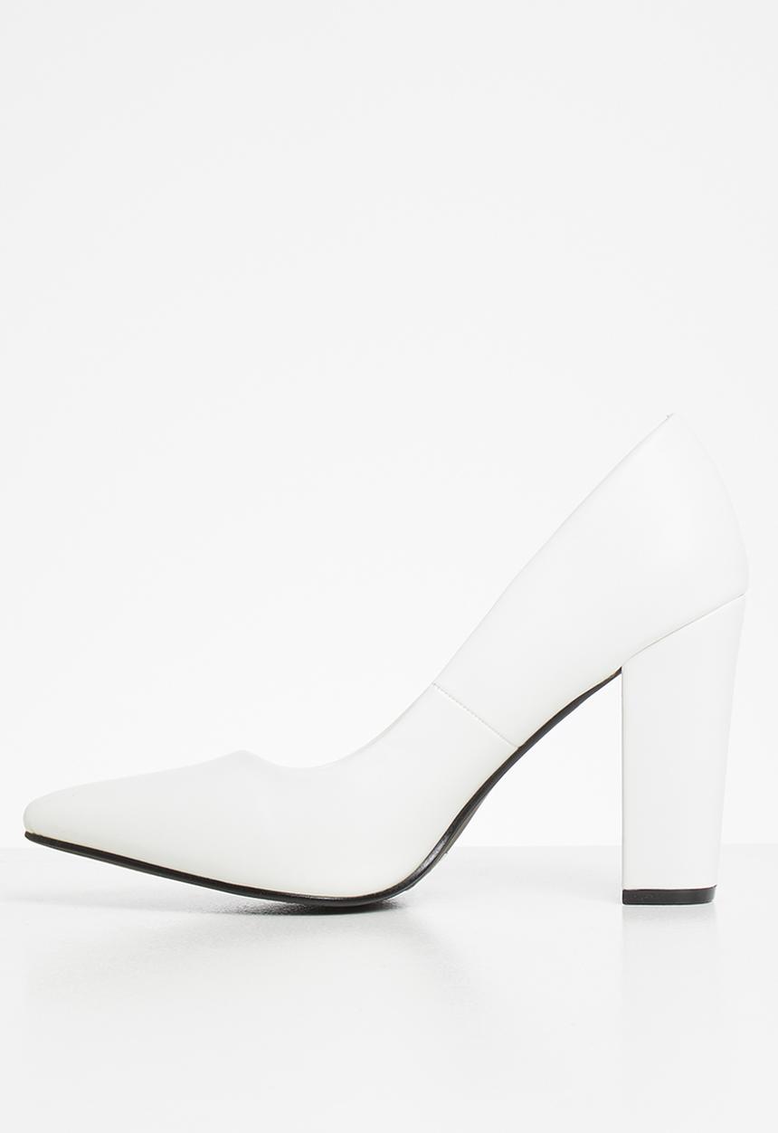 Superbalist - Samantha court block heel - white