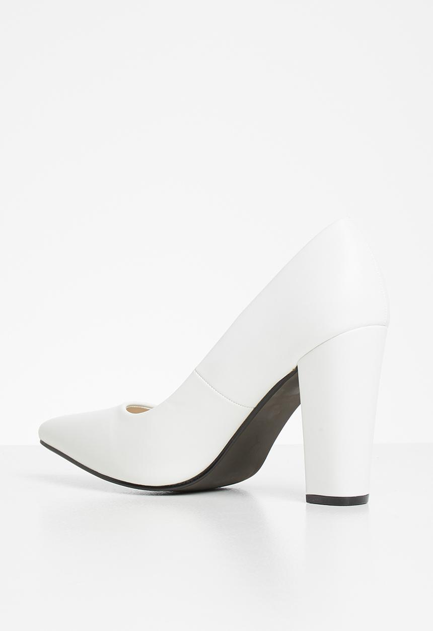 Superbalist - Samantha court block heel - white