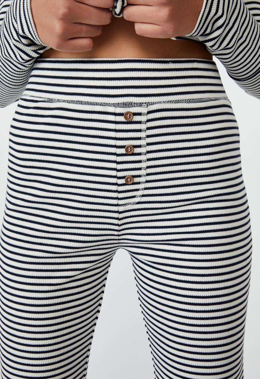 Cotton On - Waffle long john -simple stripe & navy