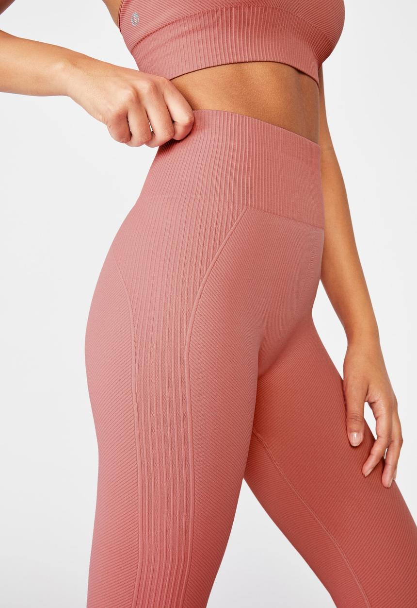 Cotton On - Lifestyle rib seamless tight - pink