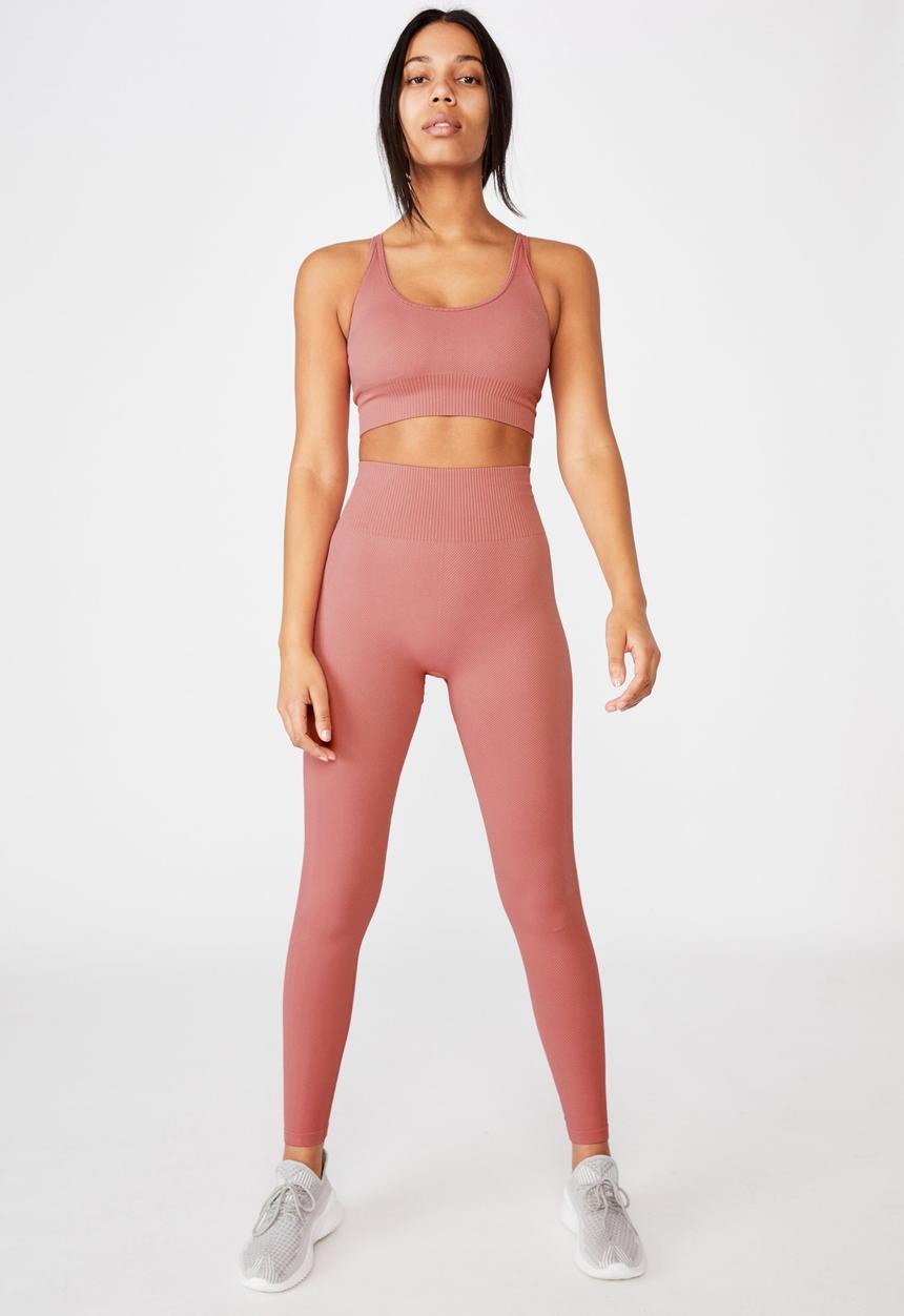 Cotton On - Lifestyle rib seamless tight - pink