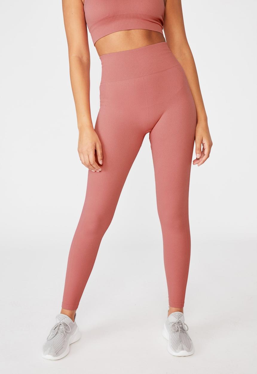 Cotton On - Lifestyle rib seamless tight - pink