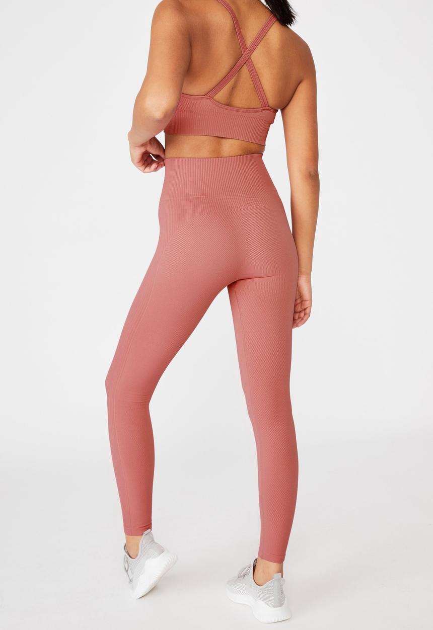 Cotton On - Lifestyle rib seamless tight - pink
