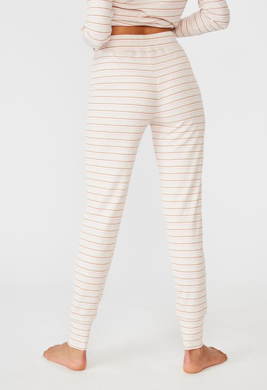 Cotton On - Waffle long john - pink pop retro stripe