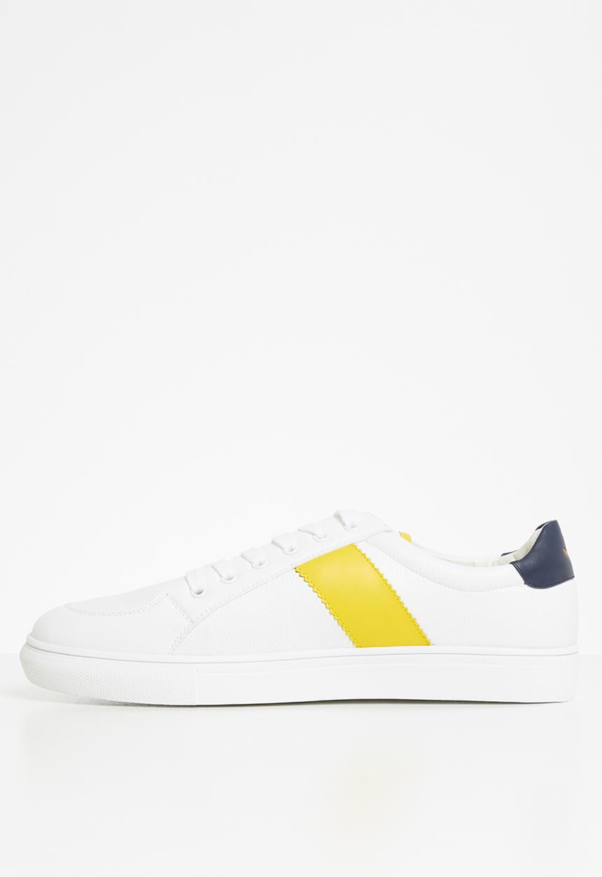 Jonathan D - J35 low sneaker - white & yellow