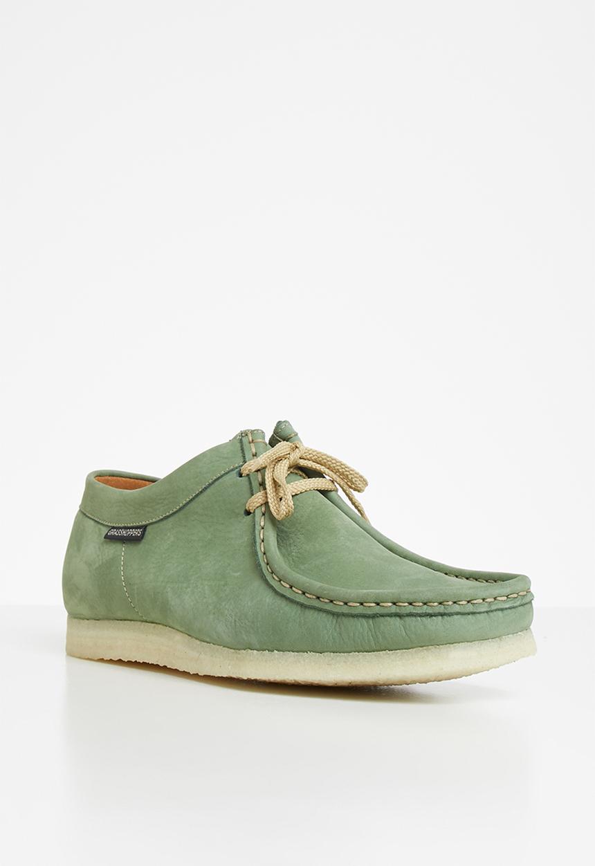 Grasshoppers - Tint doebuck leather mocassin - lichen green