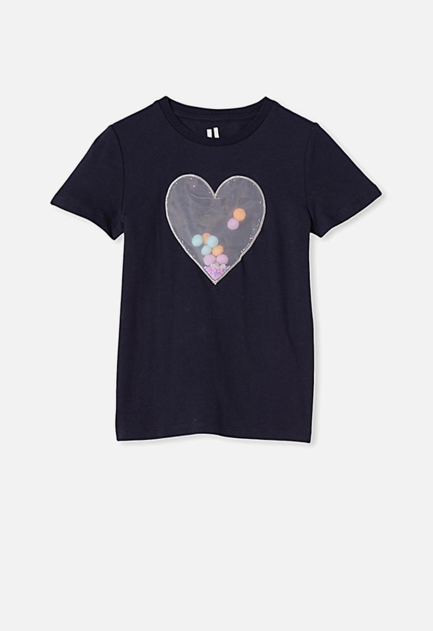 Cotton On - Stevie short sleeve embellished tee - indian ink