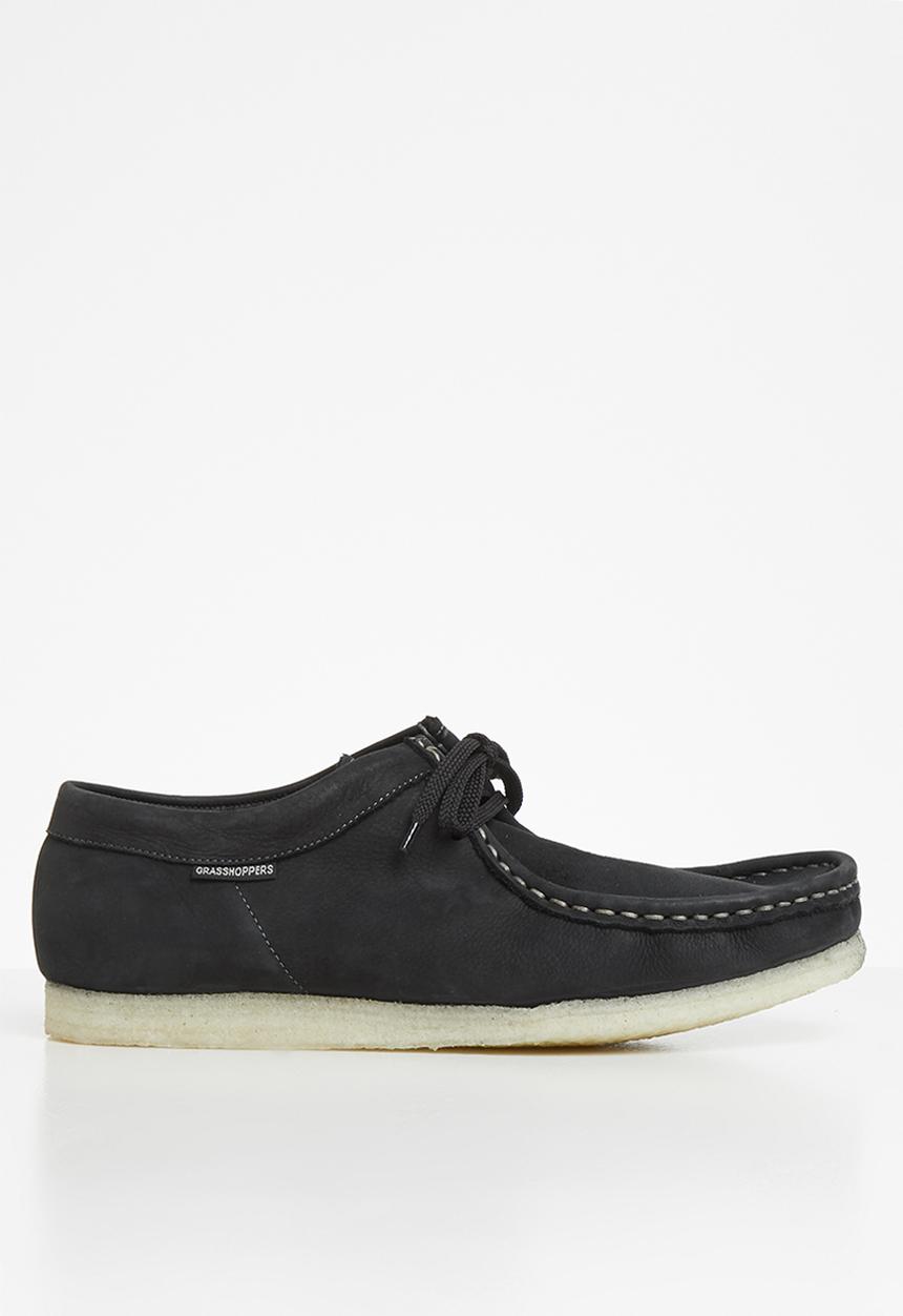 Grasshoppers - Tint doebuck leather mocassin - black
