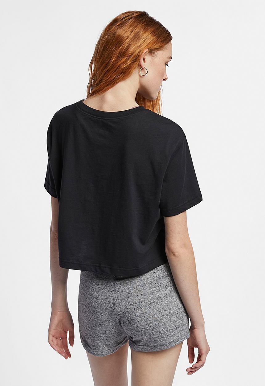 Nike - Nsw essential icon crop tee - black