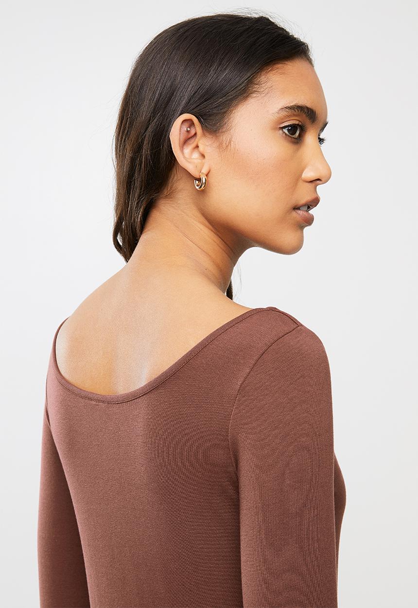 Vero Moda - Panda sweetheart 7/8 top - brown