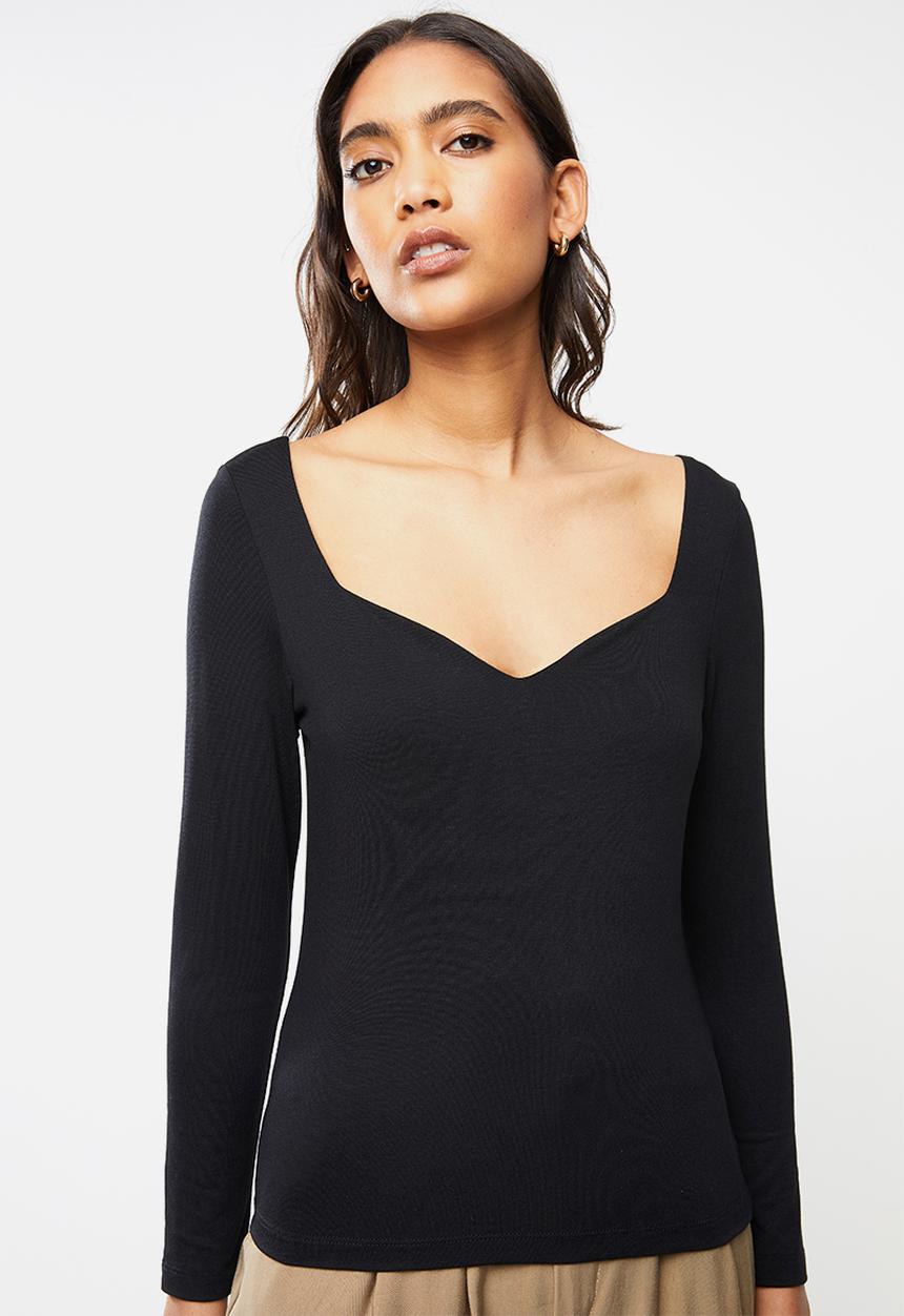 Vero Moda - Panda sweetheart 7/8 top - black