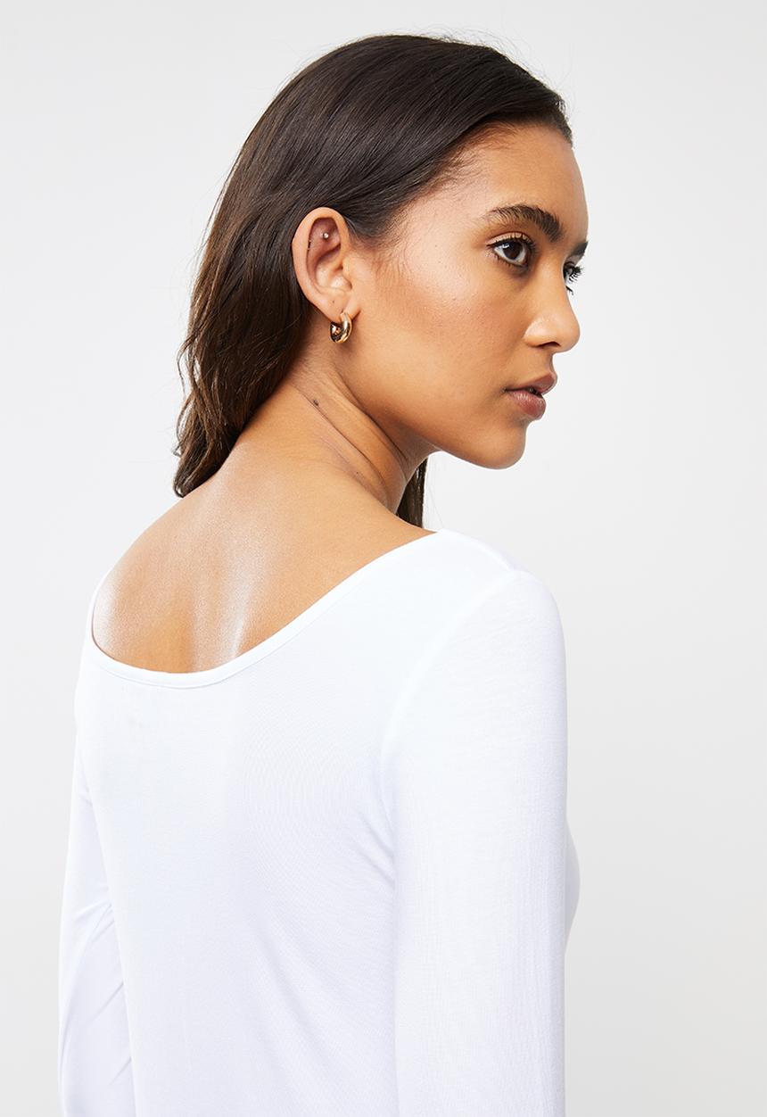 Vero Moda - Panda sweetheart 7/8 top - white