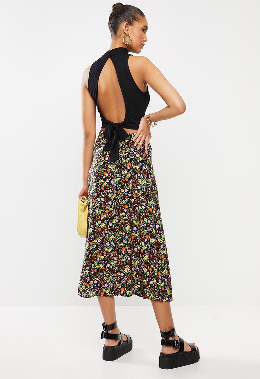 Blake - Viscose lycra crop top with turtleneck