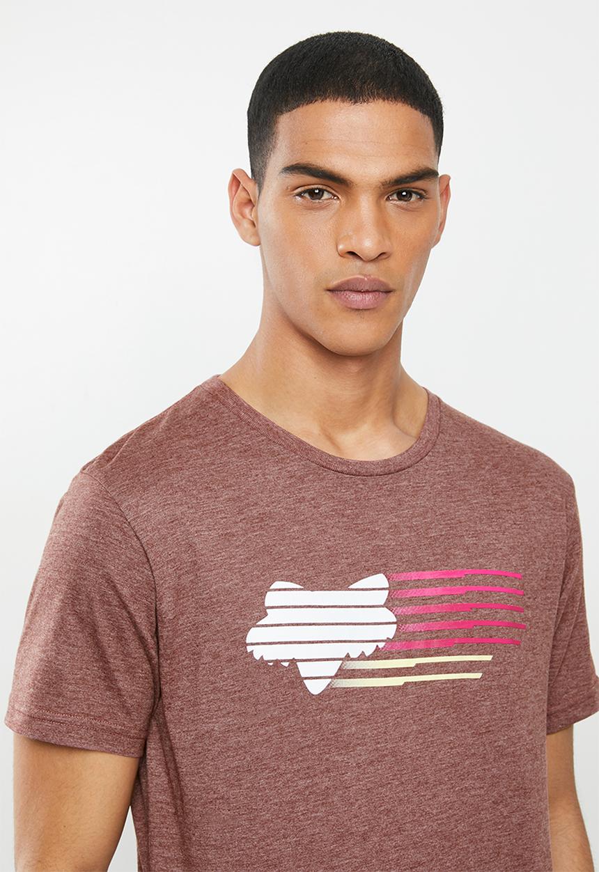 Fox - Lightspeed head short sleeve tee - burgundy