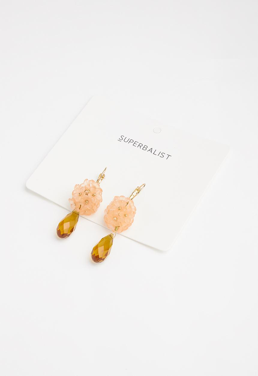 Superbalist - Flower drop earrings - orange