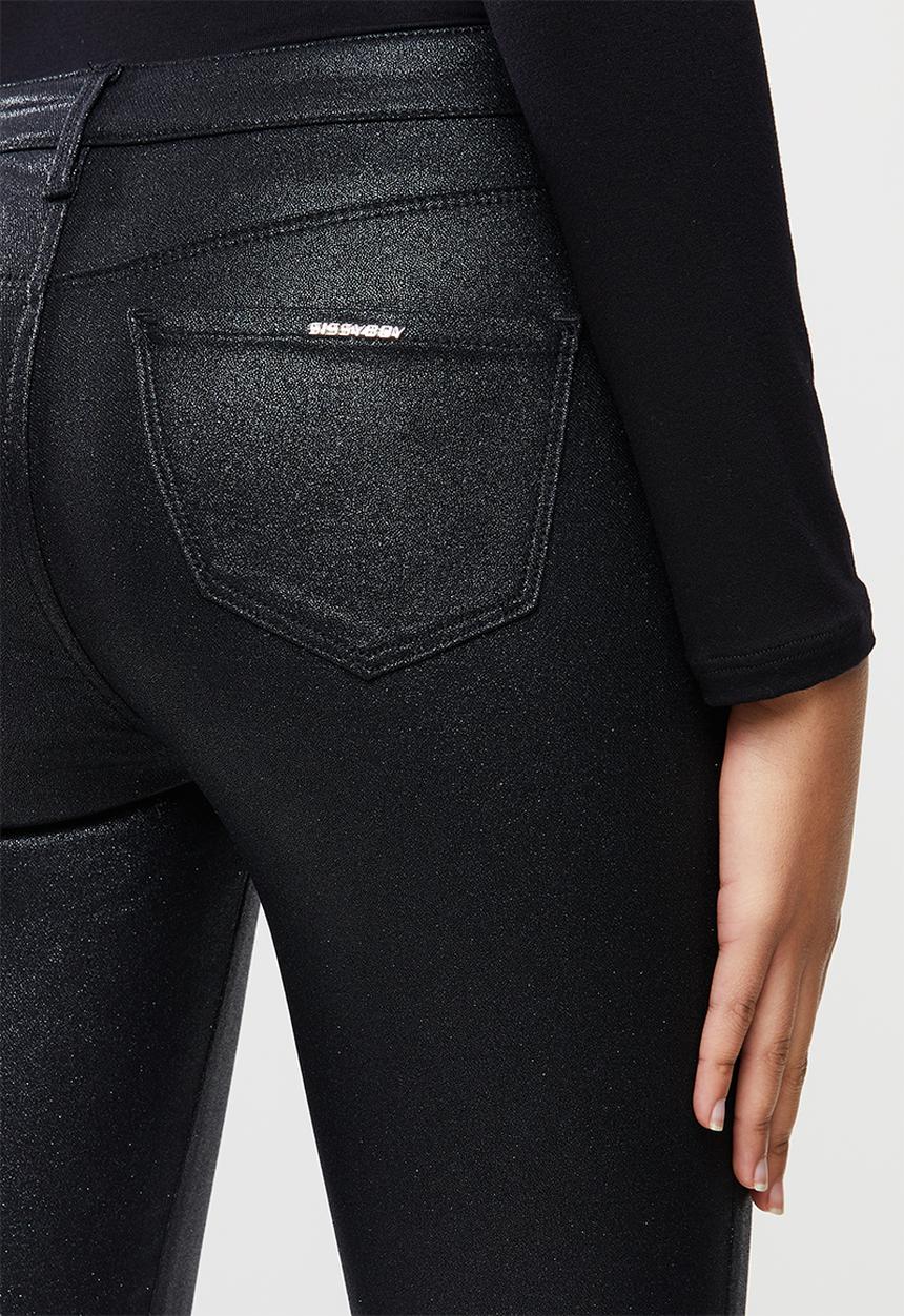 SISSY BOY - Jon jon sparkle stretch denim - black