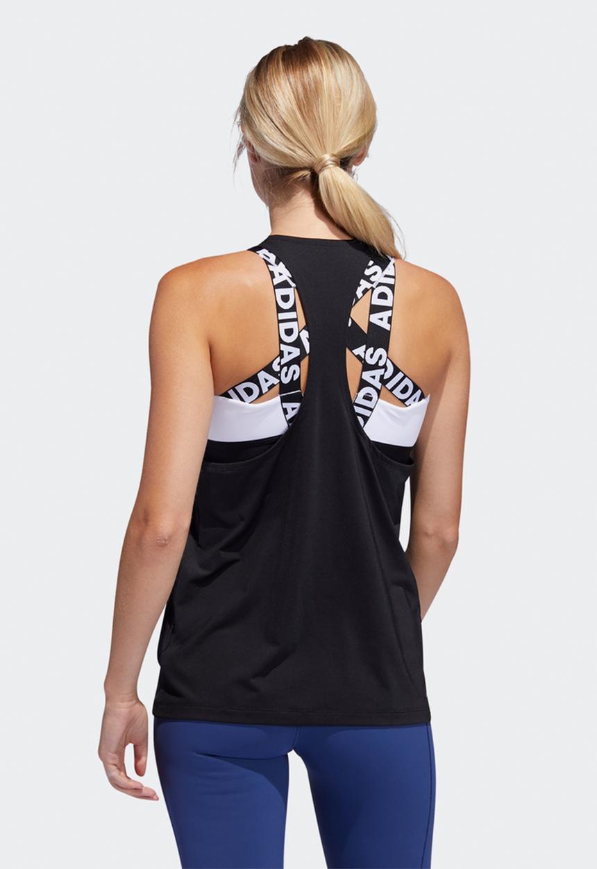 adidas Performance - Tech boss tank top - black & white