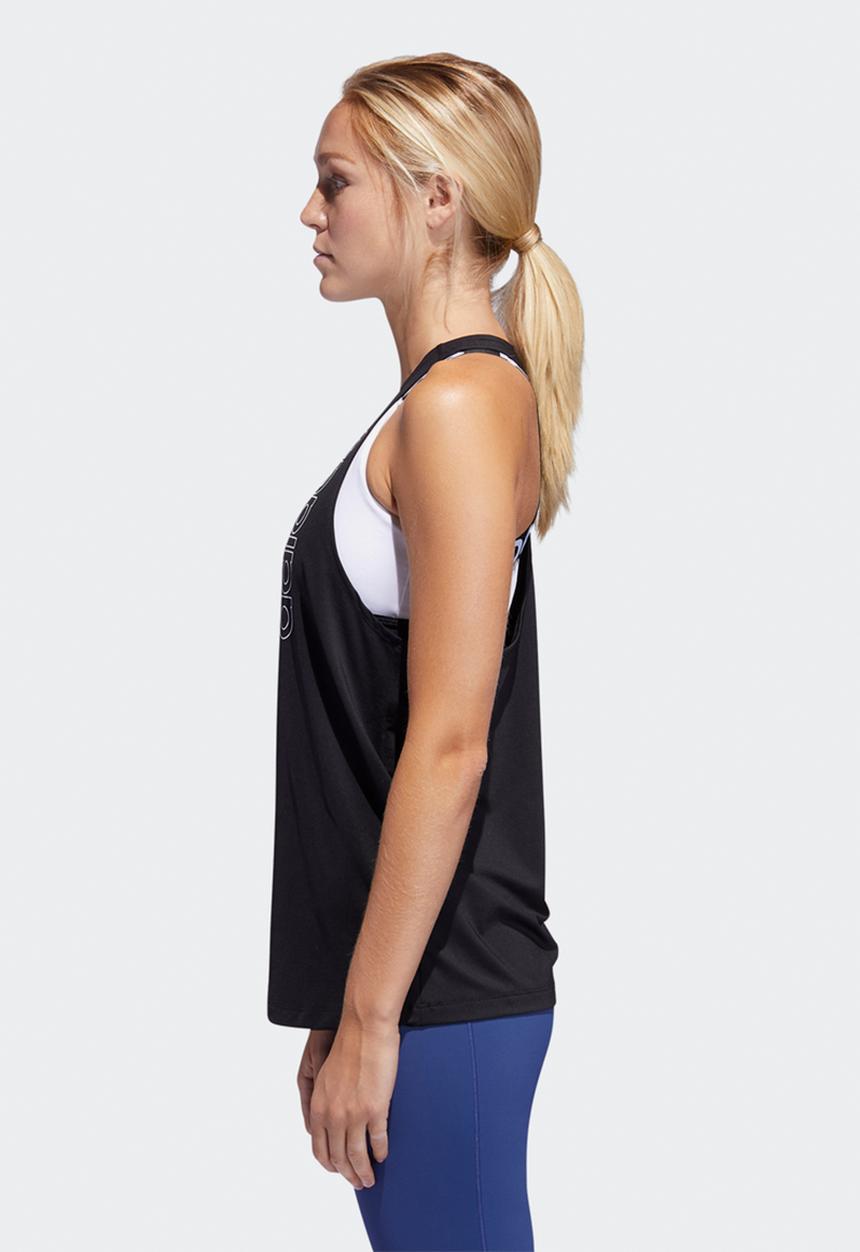 adidas Performance - Tech boss tank top - black & white