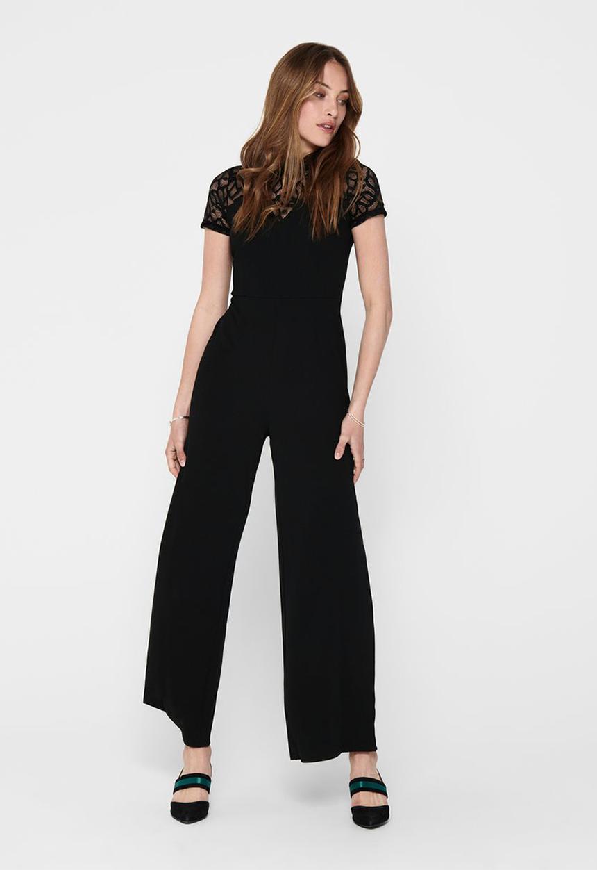 ONLY - Monna short sleeve jumpsuit - black