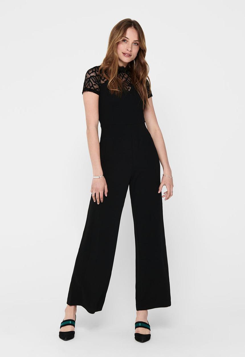 ONLY - Monna short sleeve jumpsuit - black