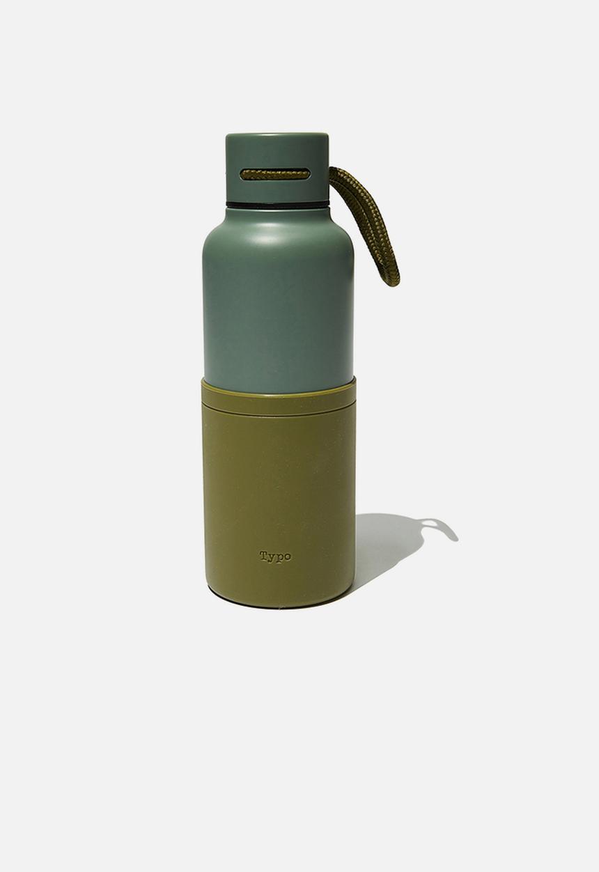 Typo - The loop metal drink bottle - green 