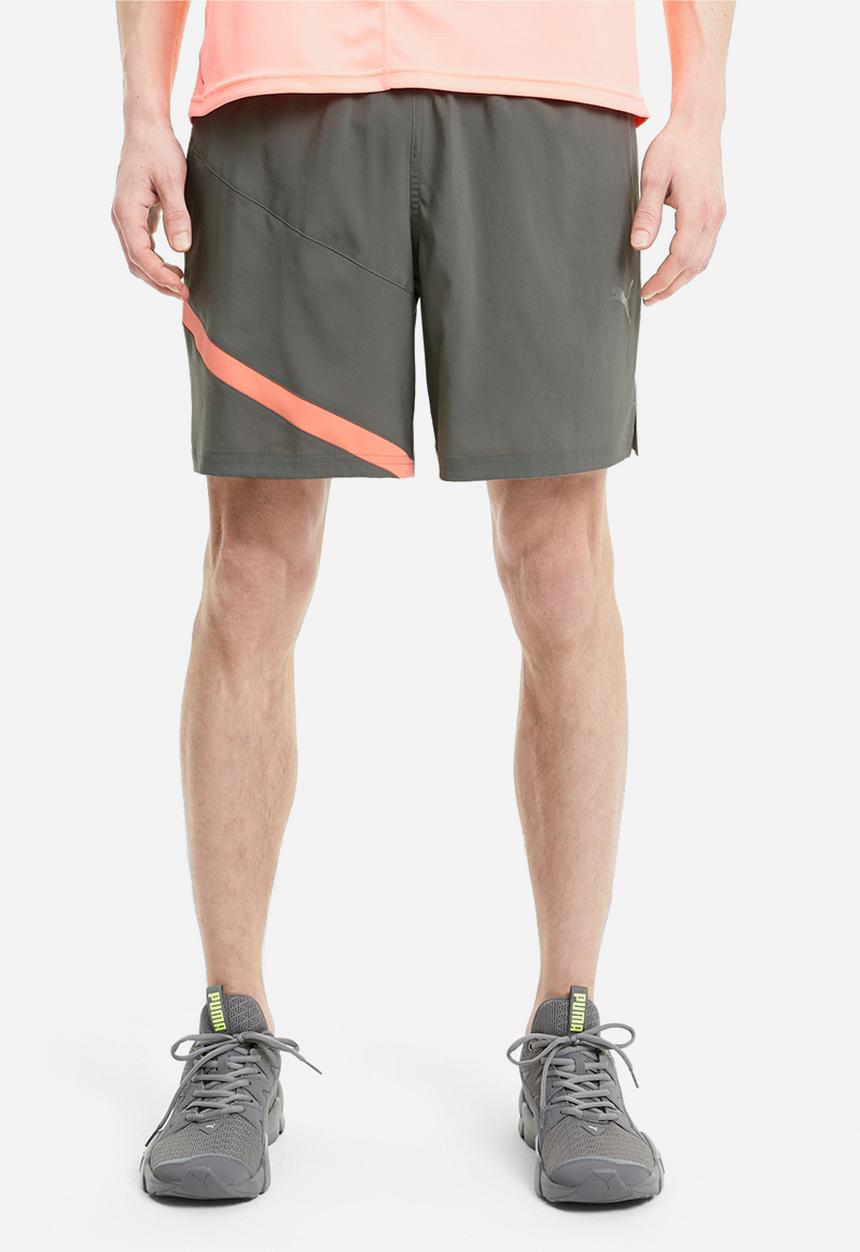 PUMA - Ignite blocked 7" short - grey & peach