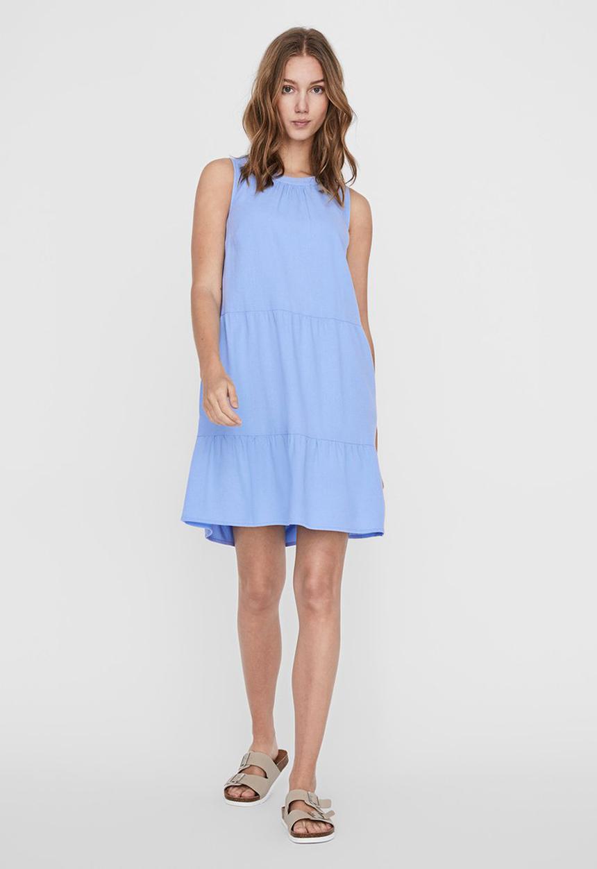 Vero Moda - Helen milo sleeveless short dress - blue