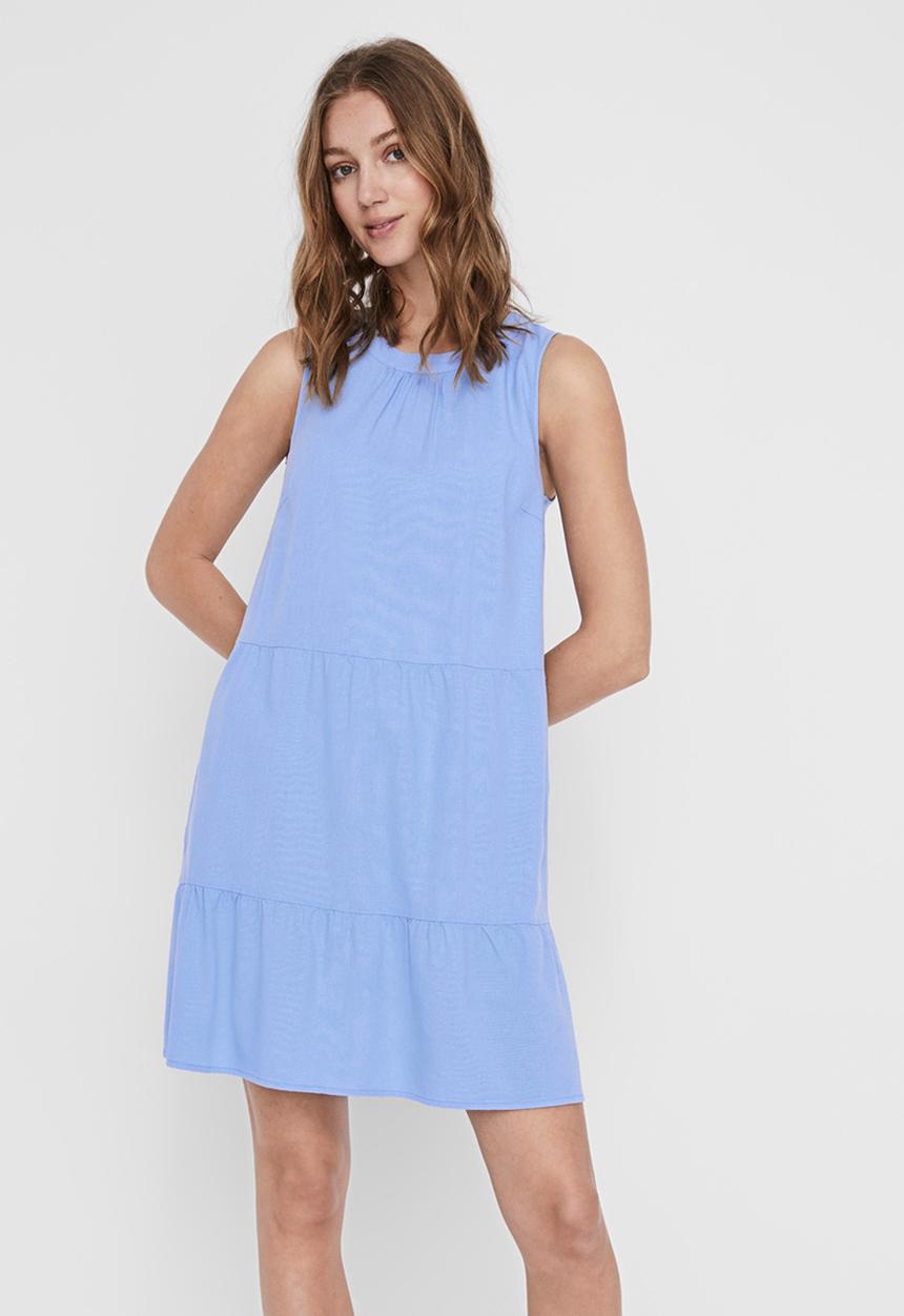 Vero Moda - Helen milo sleeveless short dress - blue