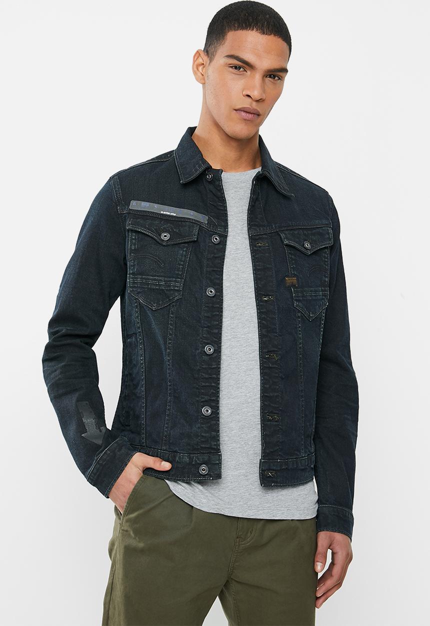 G-STAR - Arc 3d slim jkt arrow print aw - antic dark ink blue