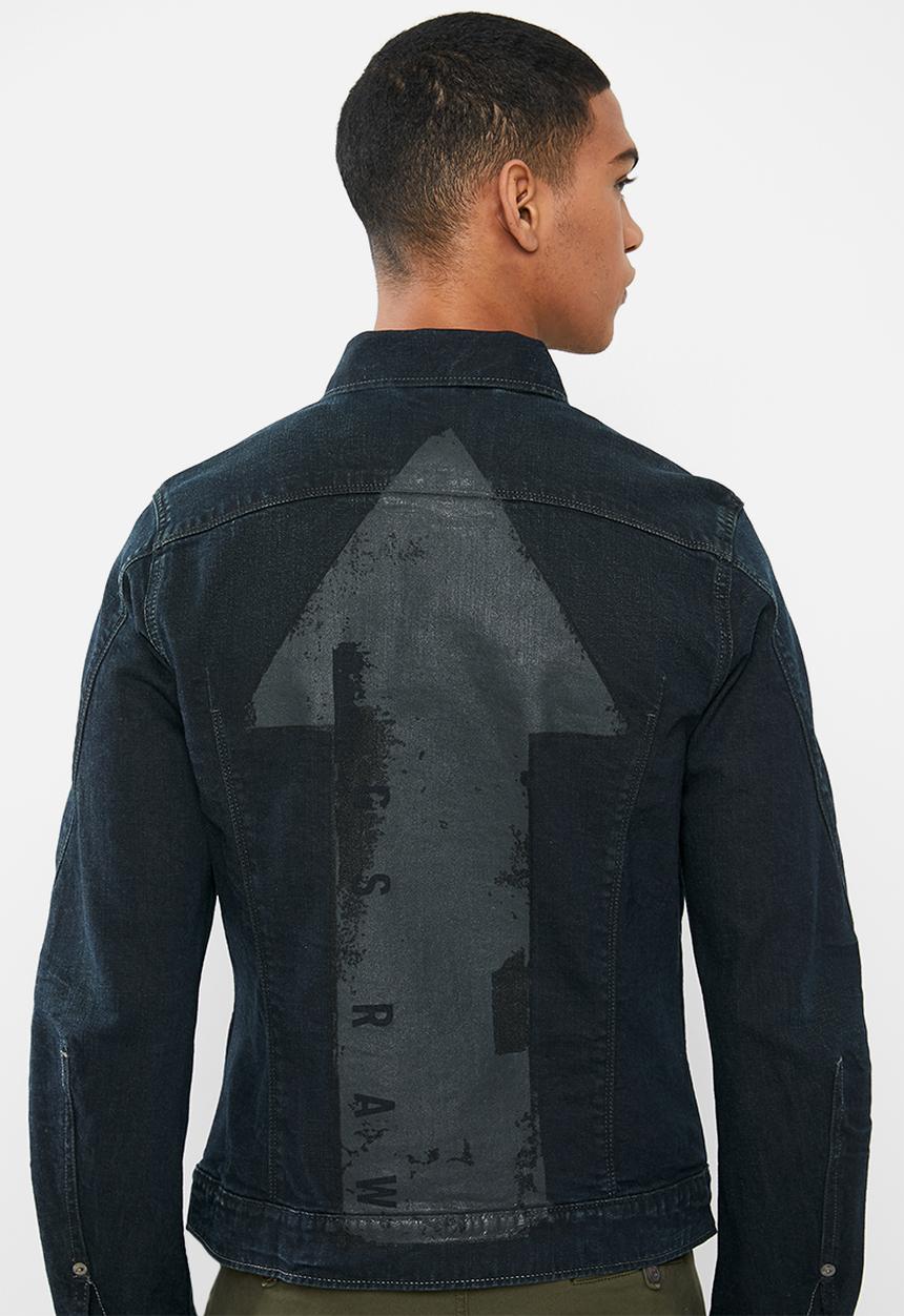 G-STAR - Arc 3d slim jkt arrow print aw - antic dark ink blue