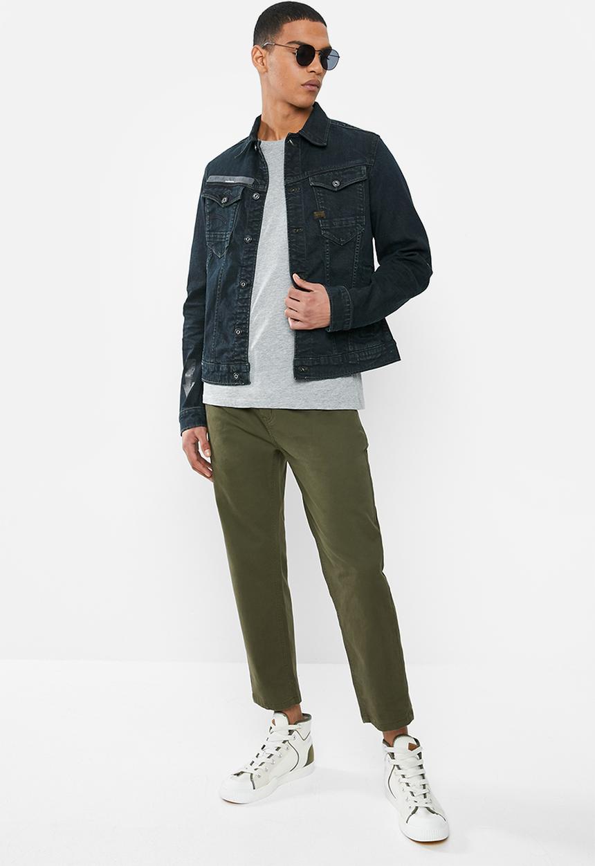 G-STAR - Arc 3d slim jkt arrow print aw - antic dark ink blue