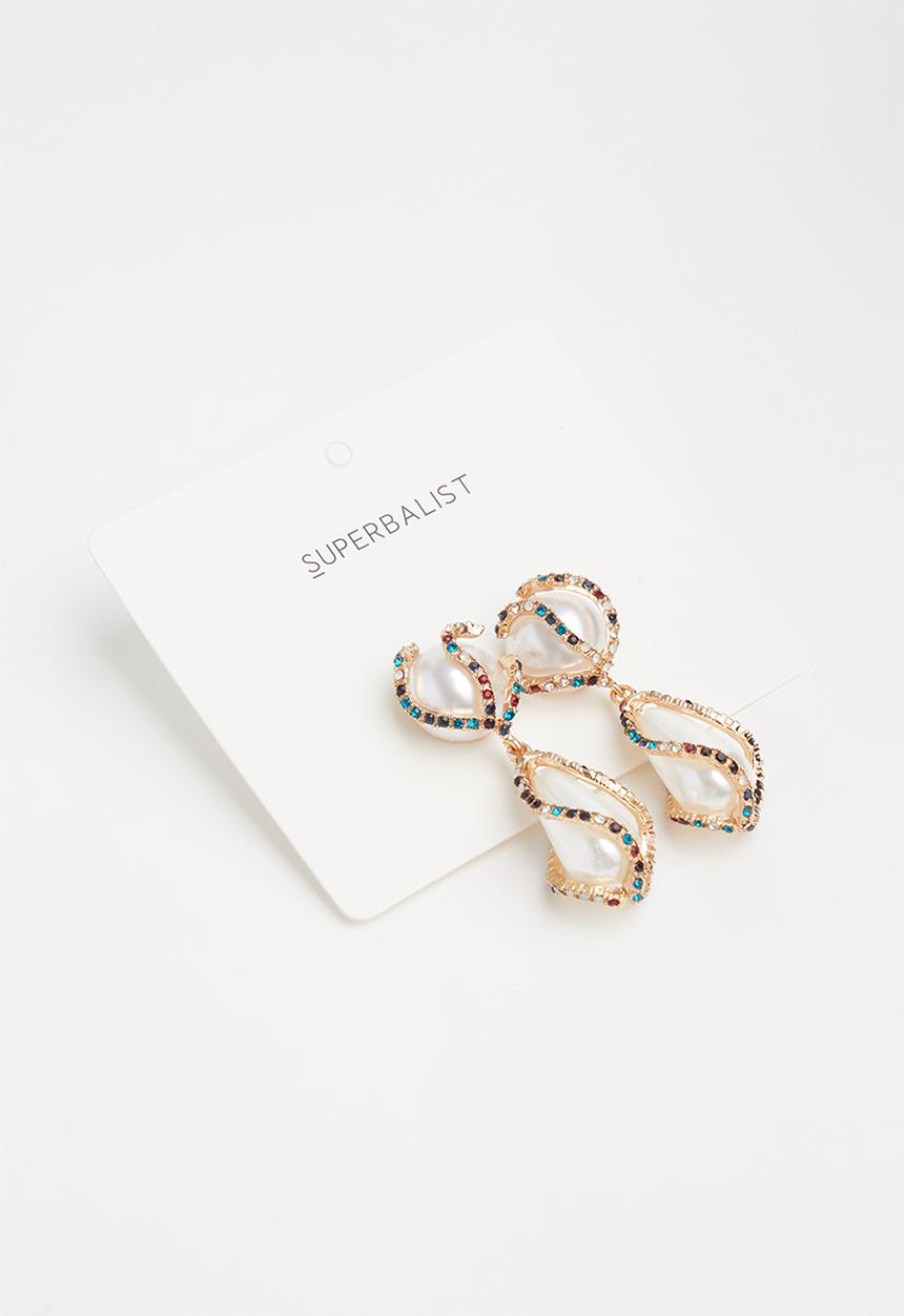 Superbalist - Lynn faux pearl studs - multi