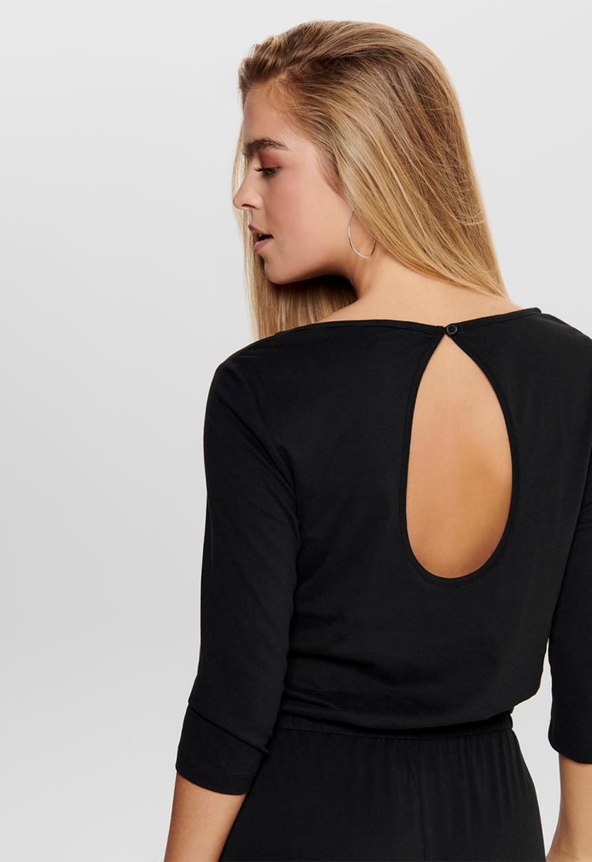 Jacqueline de Yong - Saki life 3/4 jumpsuit - black