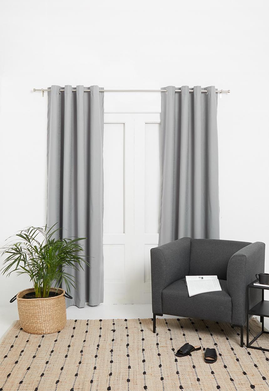 Sixth Floor - Eyelet cross-linen 100% blockout - grey