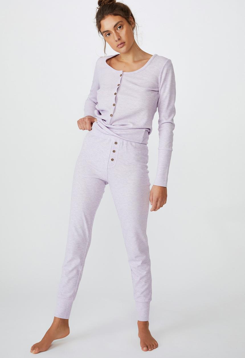 Cotton On - Waffle long John -soft lilac marle