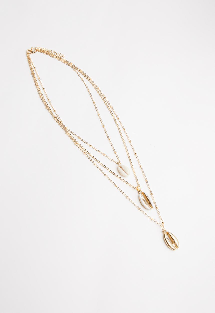 Superbalist - Layered cowrie necklace - gold
