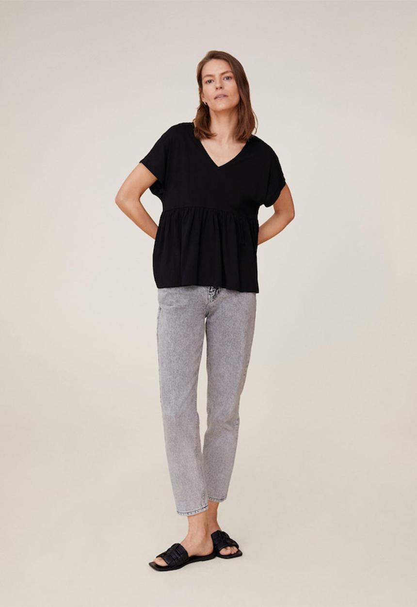 MANGO - T-shirt vikydoll - black