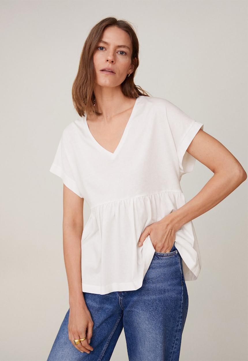 MANGO - T-shirt vikydoll - white