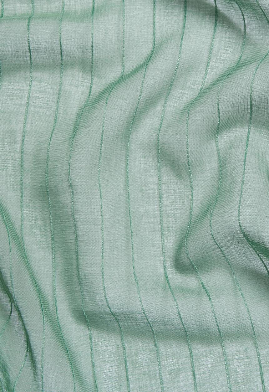 Sixth Floor - Taped striped frosted voile - teal blue