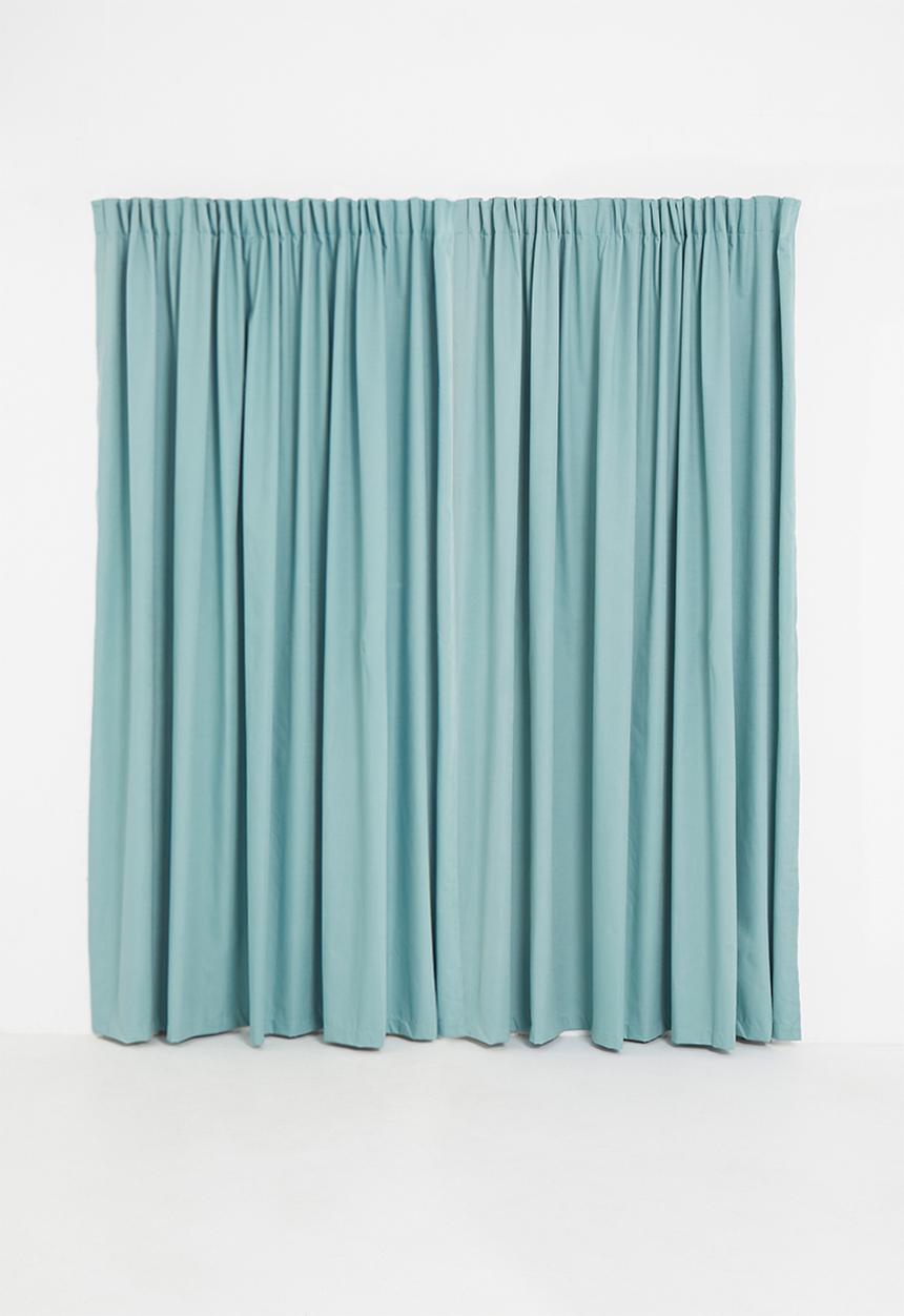 Sixth Floor - Taped cross-linen blockout - blue