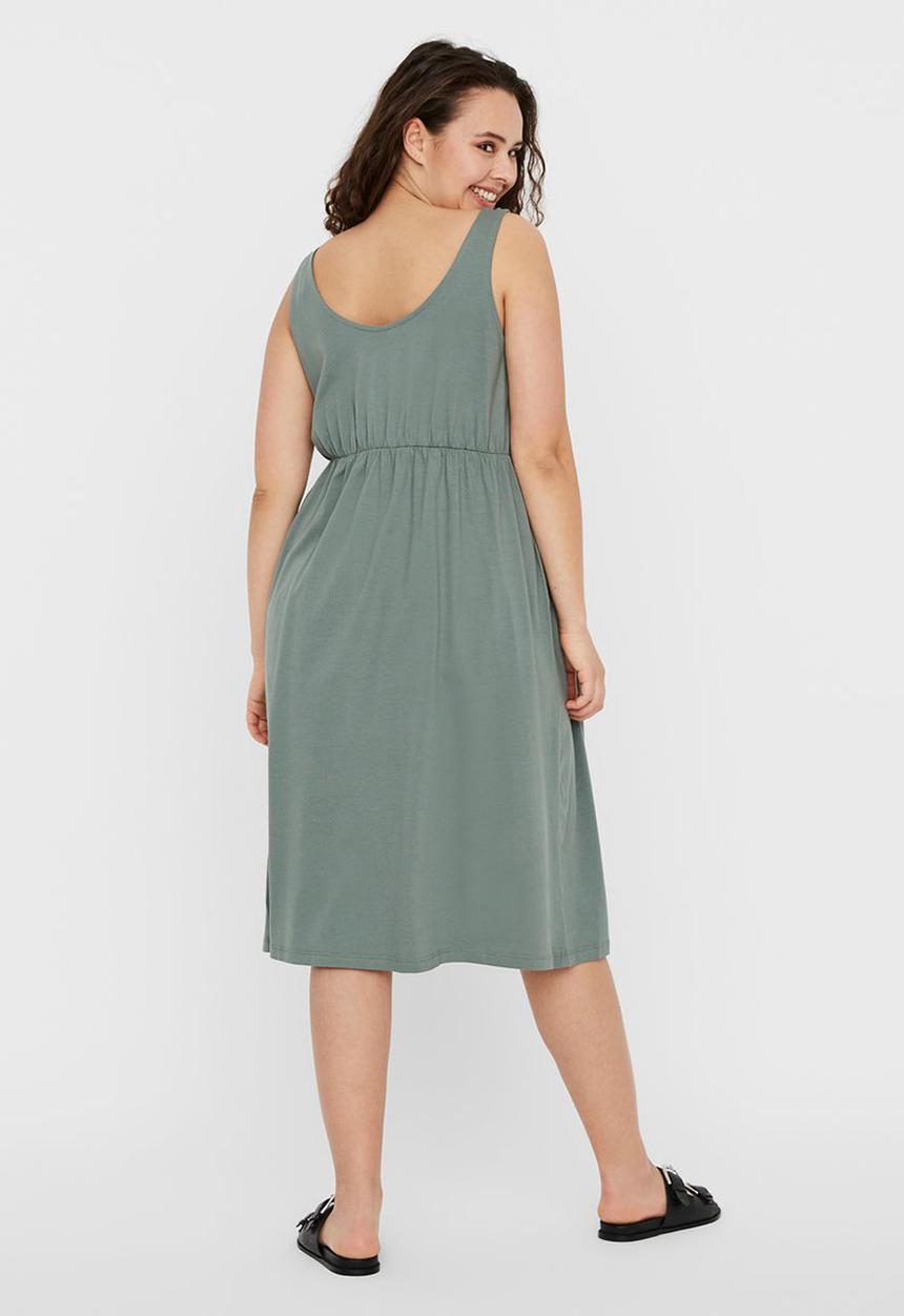 Vero Moda - Boll below knee dress - green