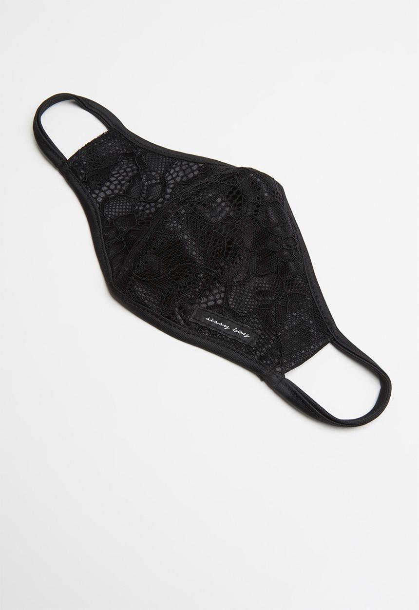 SISSY BOY - Lacie lace face mask - black